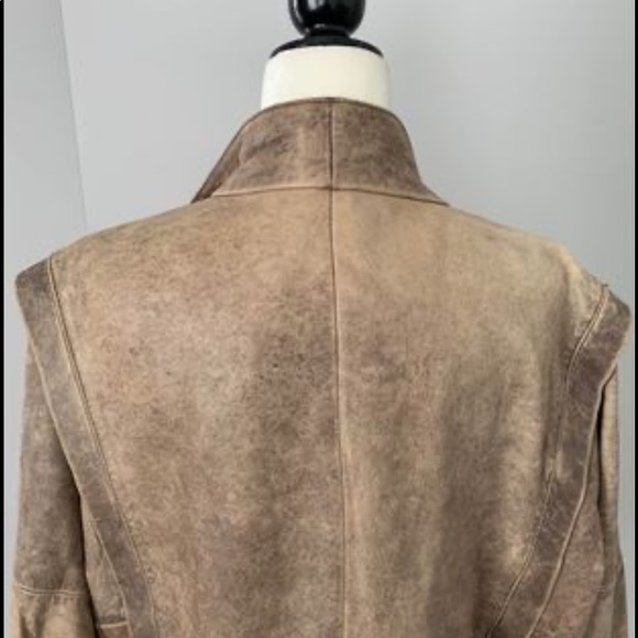 Vintage Italian Distressed Leather Jacket - Picture 3 of 4